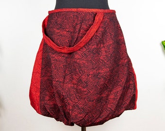 Vintage Red Assymetrical Bubble Mini Skirt