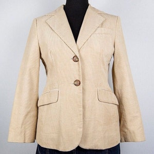Vintage Beige Corduroy Classic Blazer Jacket