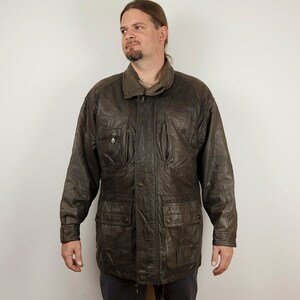 Vintage Taupe Braune Fliegerjacke aus Leder