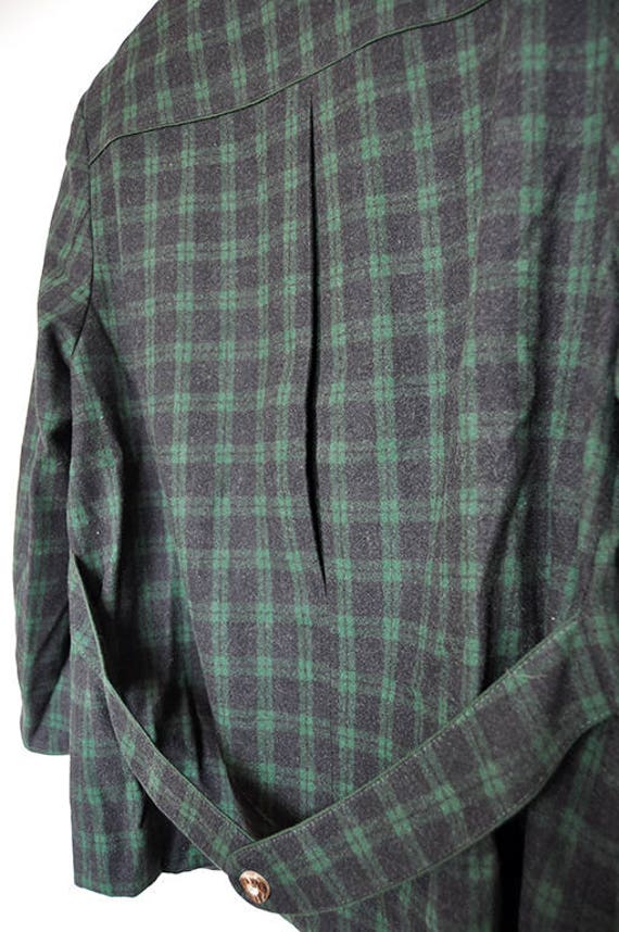 Veste Vintage Lodenfrey Cuir Et Laine Taille 36 Marron - Occasion Très Bon état - Style Années 80/90
