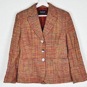 Vintage Multicolor Silk Blazer Jacket