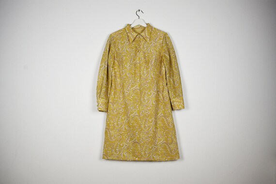 Vintage Pastel Paisley Print Shift Dress
