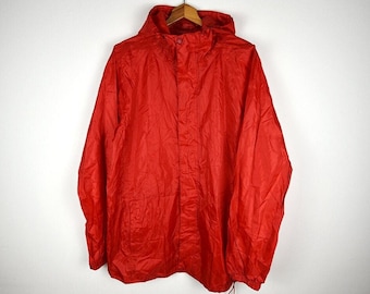 NOS Vintage Red Zip Up Windbreaker Jacket