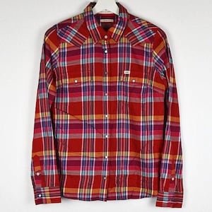 vintage chemise western à carreaux et boutons-pression LEE