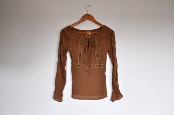 semi sheer long sleeve top