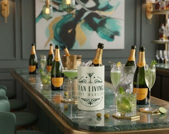 Clean Living & Dirty Martinis Wine Cooler - Chic Wine Chiller Gift