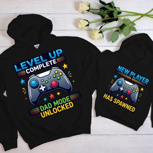 Dad Baby Match Gamer PNG: Retro Arcade Controller Design (Digital Download)