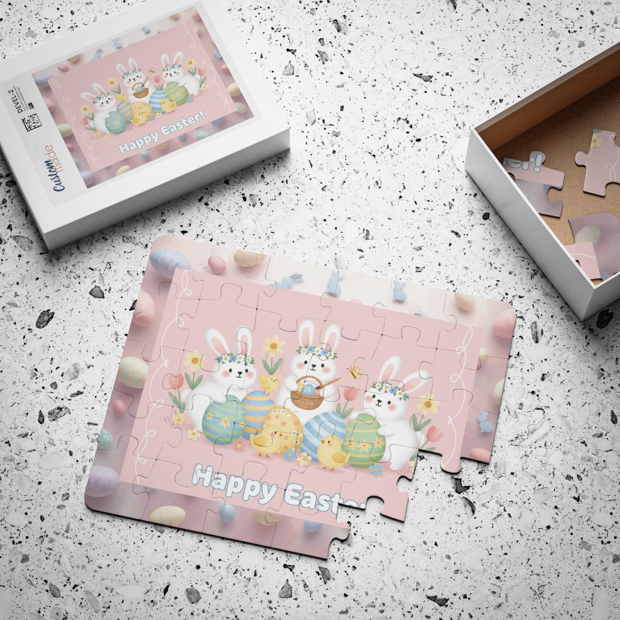 Easter Bunnies Puzzle for Kids | 30-piece Pastel Egg Hunt Play Activity ...