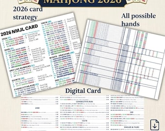Best Mahjong Gift 2026 | Complete Strategy Bundle for Mah Jongg Players | All Hands + Pivot Guide + Digital Card | Printable PDF Download