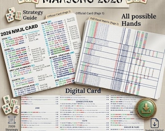 2026 Mah Jongg Bundle | All Hands + Pivot Strategy + Full Card Reference | Competitive Player Guide | Printable PDF Download