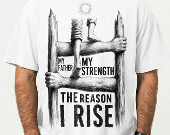 Mein Vater Meine Stärke PNG, Vater Sohn Shirt Design, Vatertag PNG, Papa Zitat Sublimation, glücklicher Vatertag, DTF Transfer, Papa Geschenk Png