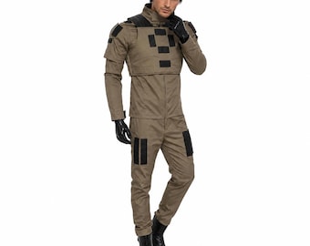Tan Flight Suit Custom Cosplay Costume Tailored Handmade Convention Ready Outfit