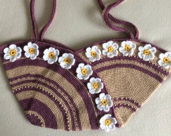 Crochet  Daisy  Art Pouch