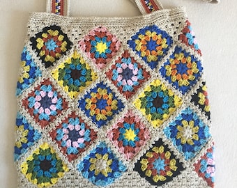 Crochet Granny Square.pouch