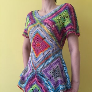 Boho style crochet tunic