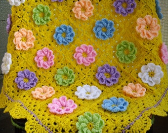 Granny Square Crochet Blanket  Baby Crochet Blanket