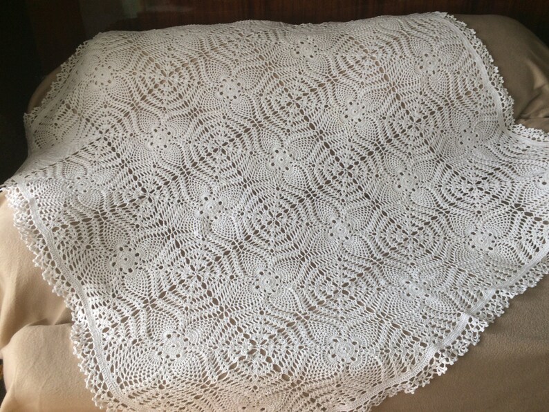 Crochet lace blanket image 3