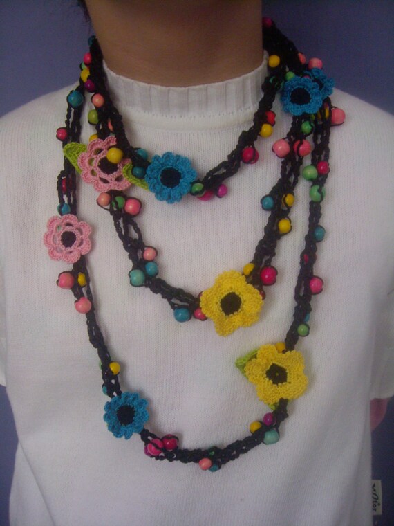 Crochet knit clearance jewelry etsy
