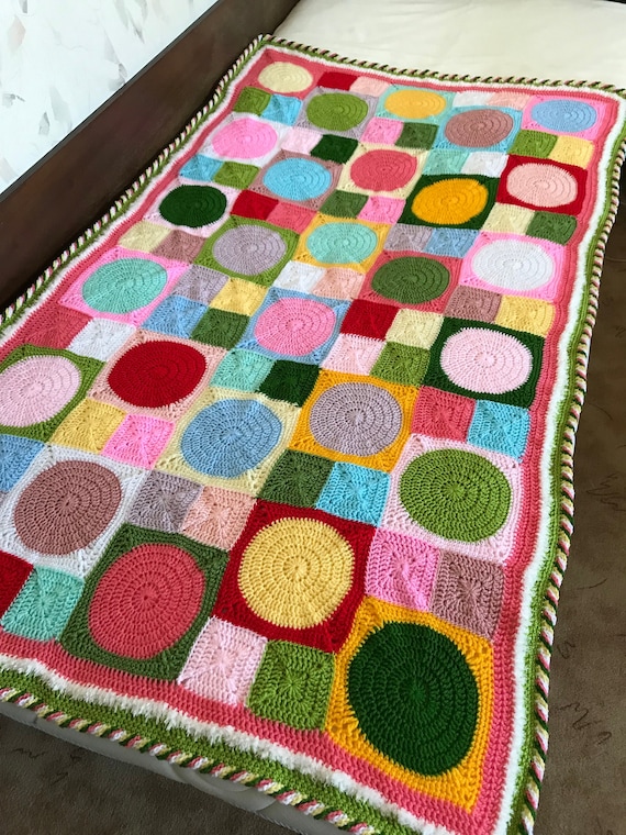 カラフルパッチワーク　ひざ掛け カラフルパッチワーク ひざ掛け