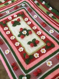 Crochet Strawberry Blanket....3 D free form blanket