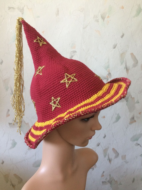 かぎ針編みの魔法使いの帽子 - Etsy 日本