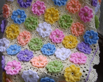 Granny Square Crochet Blanket Baby Crib Blanket