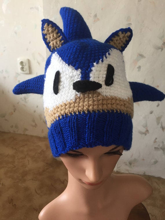 Crochet Sonic the Hedgehog Hat - Etsy 