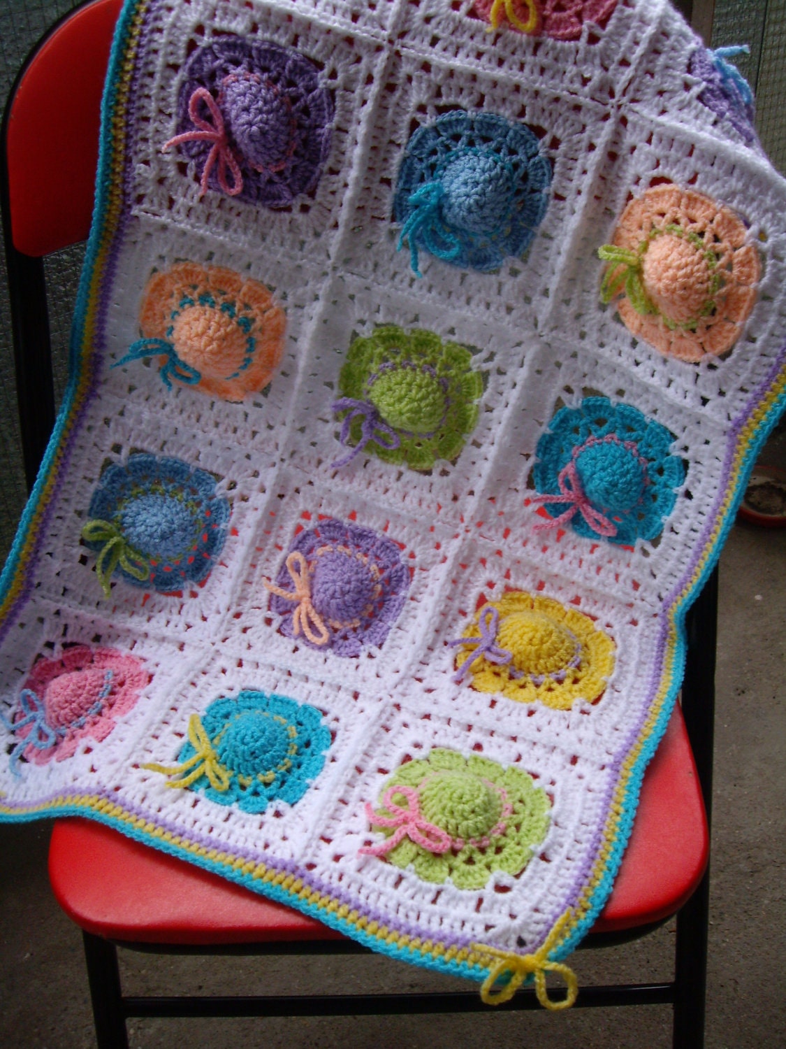 Crochet doll blanket sales