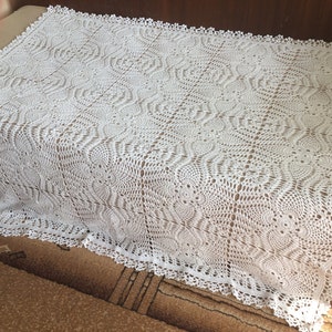 Crochet lace blanket image 1