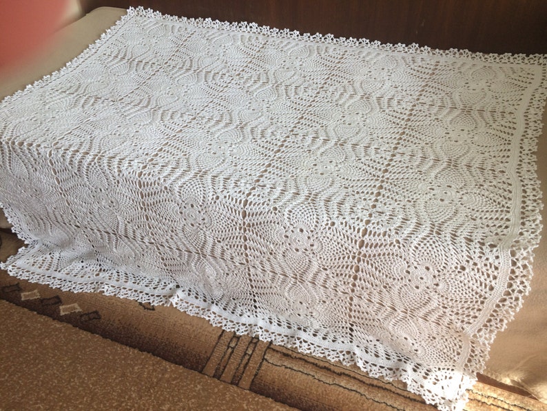 Crochet lace blanket image 1