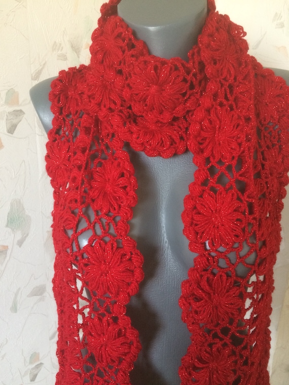 Crochet Hairpin Scarf Etsy UK