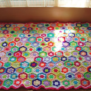 Granny Square Crochet Blanket  Baby Crib Blanket