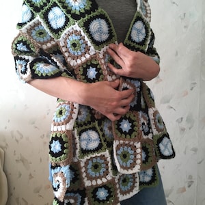 Granny Square Crochet Scarf...Wrap...Shawl