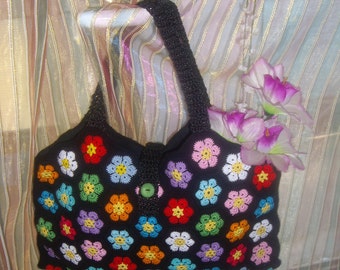 Granny Square Crochet Handbag