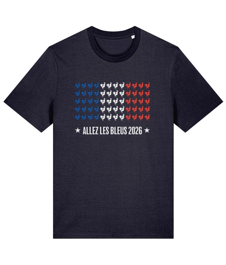 Herren Frankreich Fußball T-Shirt – Allez Les Bleus WM Fußball Fan T-Shirt Bild 3