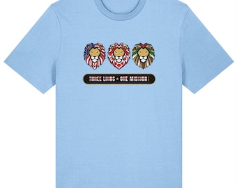 Drei Löwen England Fußball T-Shirt, Bio Baumwolle Fußball Fan Top