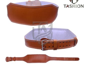 Cinturón de cuero para levantamiento de pesas / Soporte lumbar para entrenamiento intenso en el gimnasio