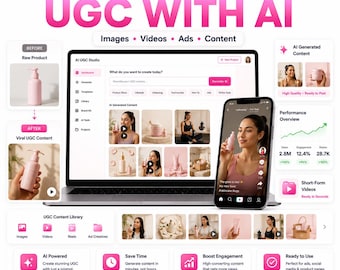 Generador de imágenes y vídeos UGC mediante IA