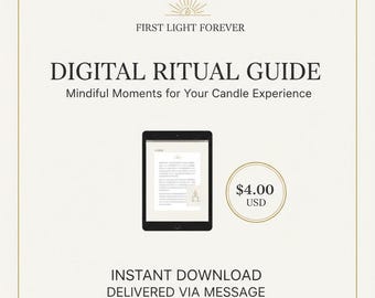 Guida digitale al rituale delle candele - Meditazione consapevole in PDF - Regalo di benessere per gli amanti delle candele - Download immediato della guida alla consapevolezza