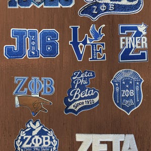 Embroidered Greek Life Iron-On Patches | Sorority Inspired Appliqué for Jackets, Bags - Large - G7