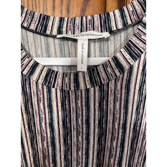 BCBGeneration Multicolor Striped Short Sleeve A-L… - image 3
