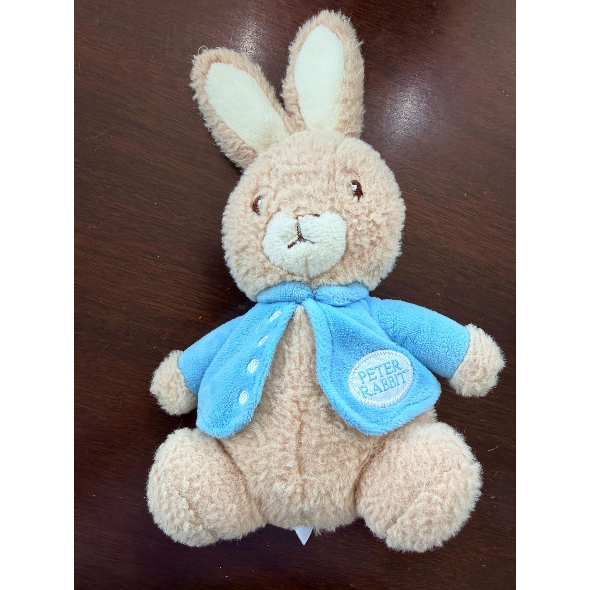 Peter Rabbit Plush Toy, Tan Blue Polyester Stuffed Animal, 12 Inches ...