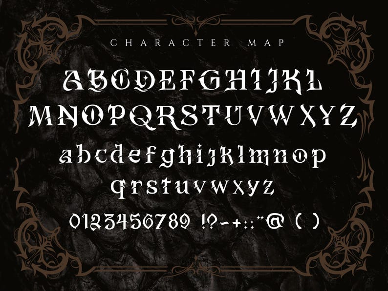 Horn Dragon Font – Medieval Gothic Fantasy Typeface for Headlines, Rpgs ...