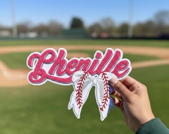 Parche bordado personalizado con nombre, letras termoadhesivas, letras para coser en ropa, bordado de chenilla personalizado, parche de aplique personalizado.