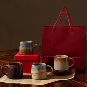 Handmade Ceramic Coffee Mug, Reactive Glaze Pottery Cup, Artisan Tea Mug, Rustic Coffee Cup, Unique Handmade Kitchenware