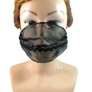 face mask, mouth nose mask, lace mask, burlesque headpiece, party mask, club event, dessous, lingerie, cosplay, fetish, Costume mask