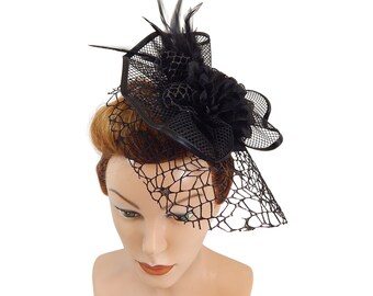 Bibis gothique, casque romantique, coiffure burlesque, chapeau derby, mini-chapeau cosplay, chapeau de femme victorien, barrette gothique