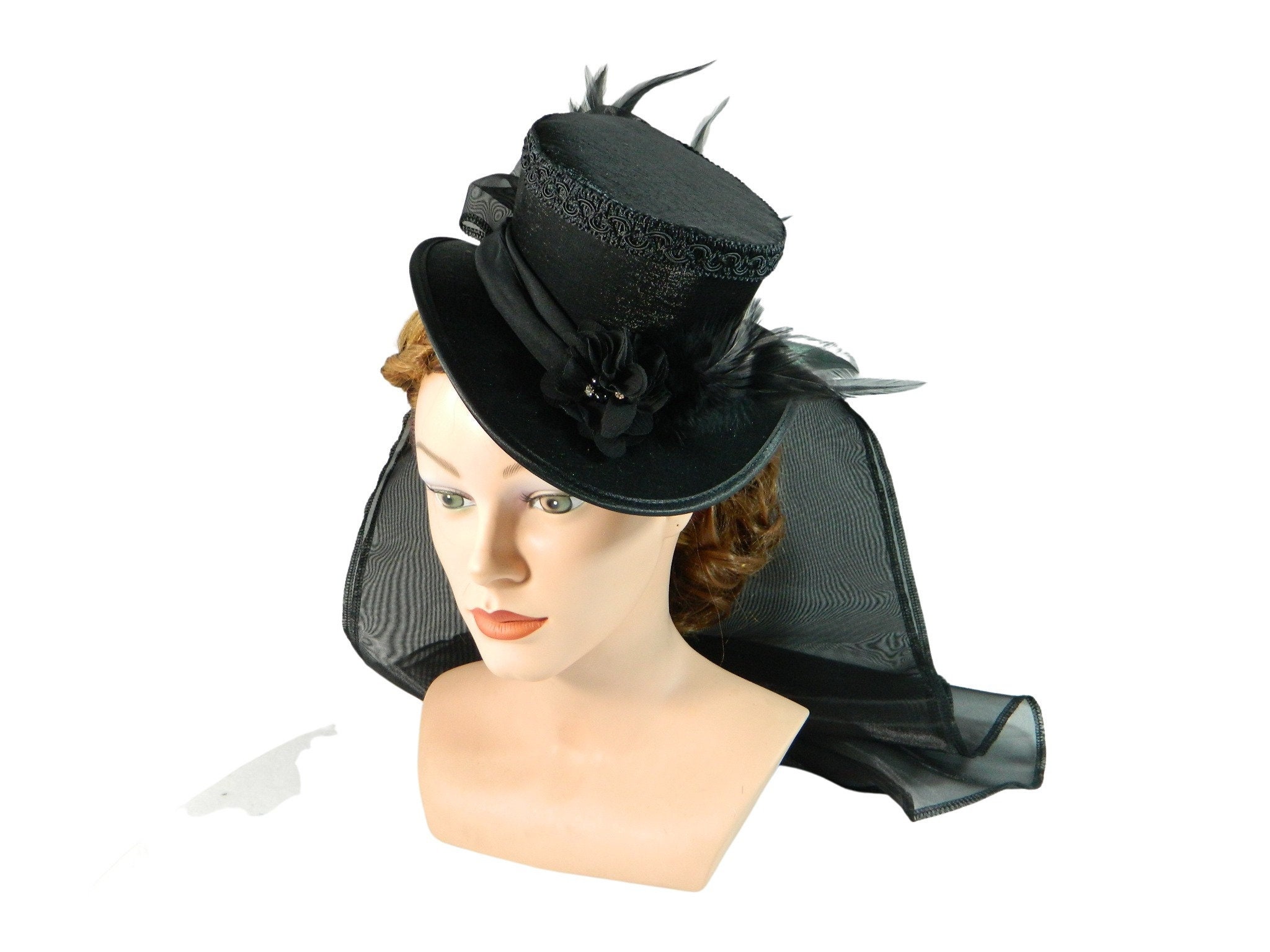 Midi Top Hat Derby Hat Victorian 