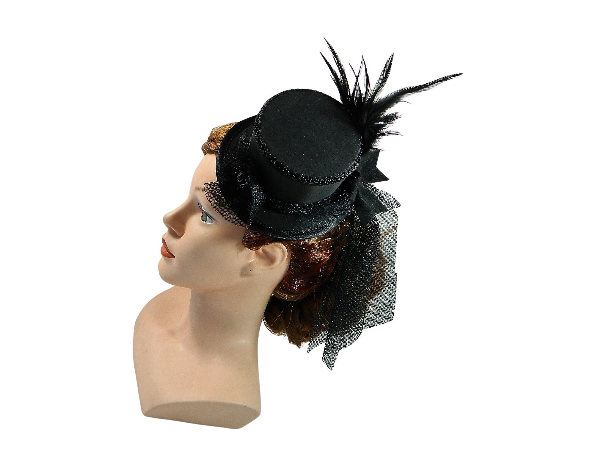 mini chapeau haut de forme avec strass Fascinateur avec pince à cheveux Accessoires Chapeaux et casquettes Bibis et mini chapeaux couvre-chef de fête 