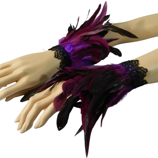 Feder Armbänder, Kostüm Armbänder, Burlesque Anhänger, Federschmuck, Tribal Fusion, Samba, Bauchtanz, Pfauenkleid